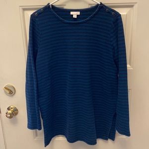 J.Jill tunic, navy striped, women's size M